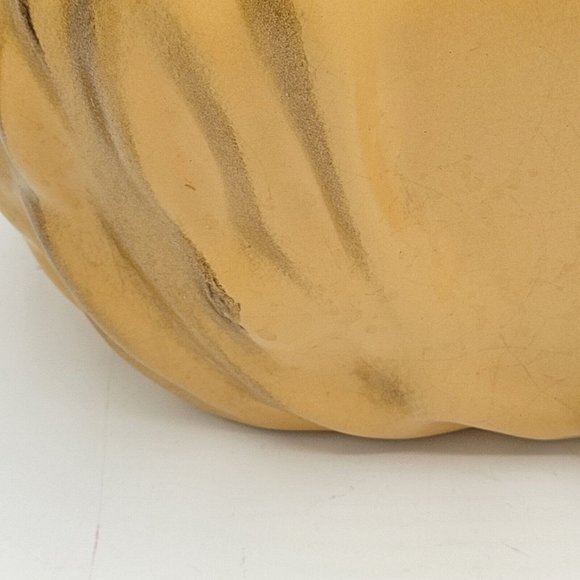 Vintage Large 1940's Art Deco Decorative Ornate Ruched Ceramic 12"x9" Vase - Picture 11 of 12